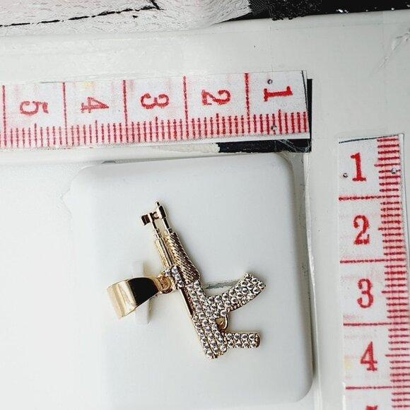 "14K Gold Plated Cubic Zircon Pendant, INUS1BR071 - Picture 10 of 10